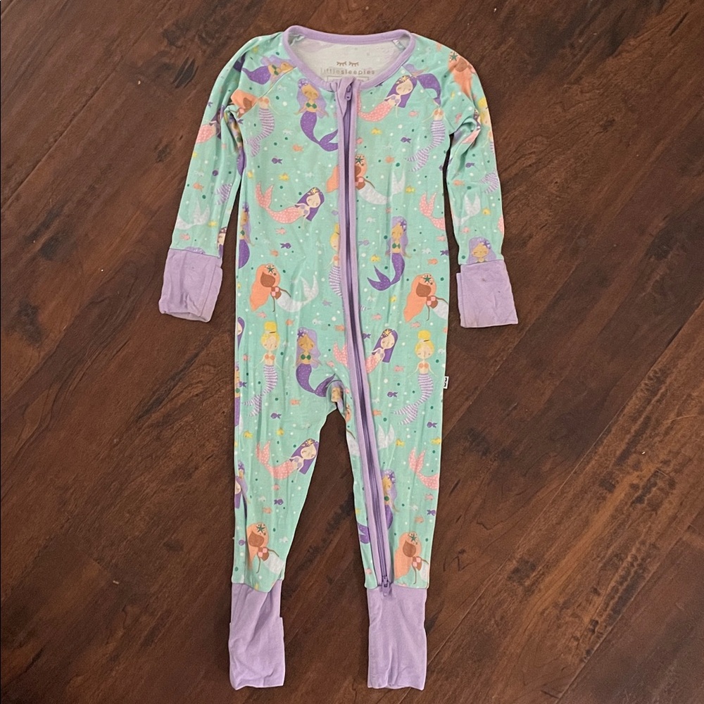 Little Sleepies mermaid zippy 6/12 month